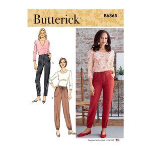 Butterick B6865 Misses Sewing Pattern Sizes XS-XXL Pants Joggers Knits
